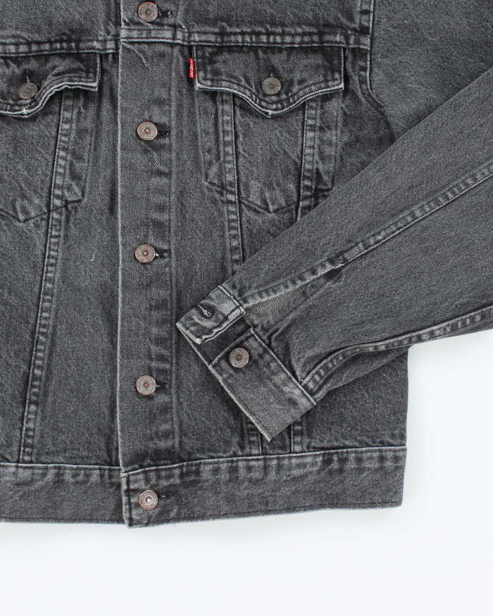 Vintage 90's Levi's Grey Stone Wash Denim Jacket - M