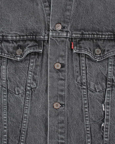 Vintage 90's Levi's Grey Stone Wash Denim Jacket - M