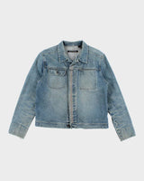 Vintage Y2K DKNY Hidden Buttons Medium Wash Denim Jacket - L