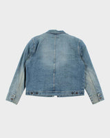 Vintage Y2K DKNY Hidden Buttons Medium Wash Denim Jacket - L
