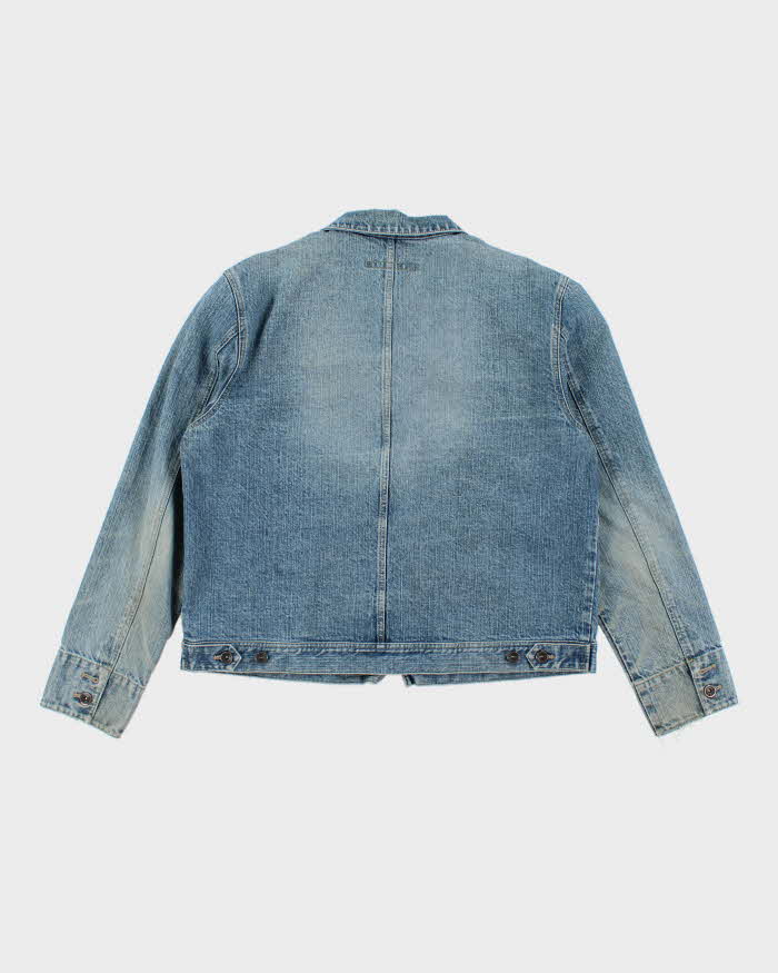 Vintage Y2K DKNY Hidden Buttons Medium Wash Denim Jacket - L