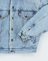 Vintage 80's Levi's Light Wash Insulated Denim Jacket - M