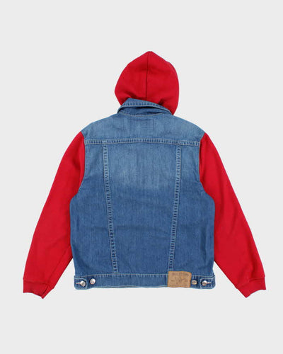 Vintage Y2K True Religion Dark Wash Hooded Denim Jacket - XL