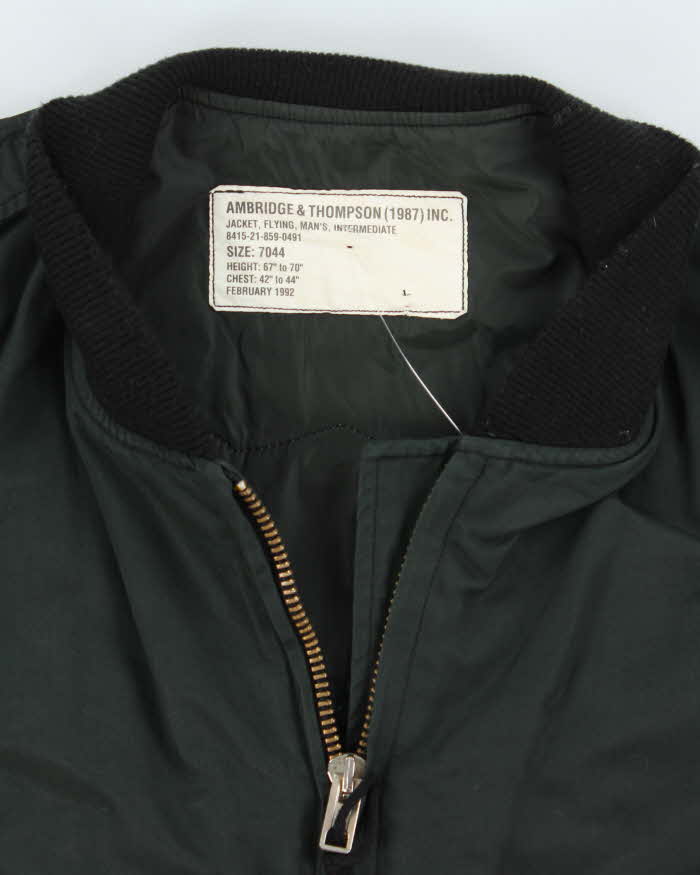 Vintage 90's Lightweight Military Style Bomber Jacket - L