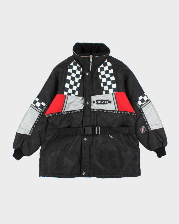 Vintage 90's Racing Style Insulated Bomber Jacket - XL