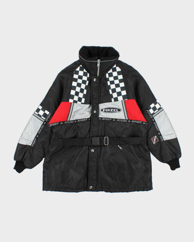 Vintage 90's Racing Style Insulated Bomber Jacket - XL