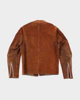 Vintage 80's Harley Davidson Suede Zip Up Jacket - M