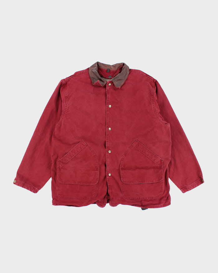 Vintage 80's Woolrich Heavyweight Button Overcoat - XL