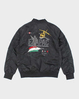 Vintage 2000's Embroidered Bomber Style Flight Jacket - M