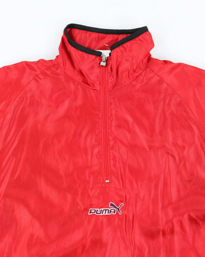Vintage 2000s Puma Quarter-Zip Windbreaker - M