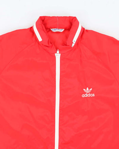 Vintage Adidas Red Windbreaker - L