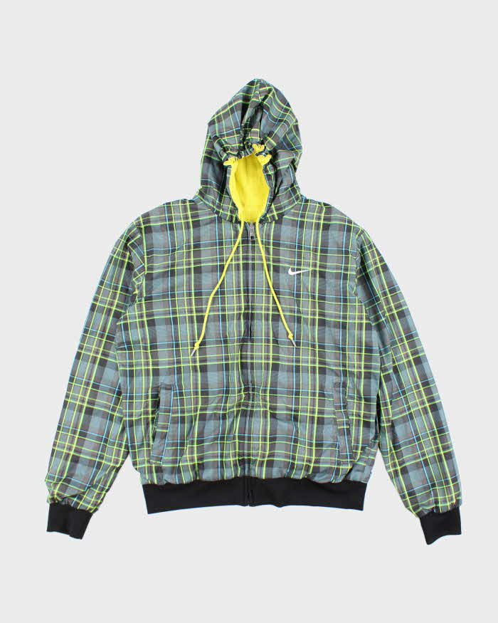 Vintage 2000s Nike Checked Reversible Waterproof Jacket - L