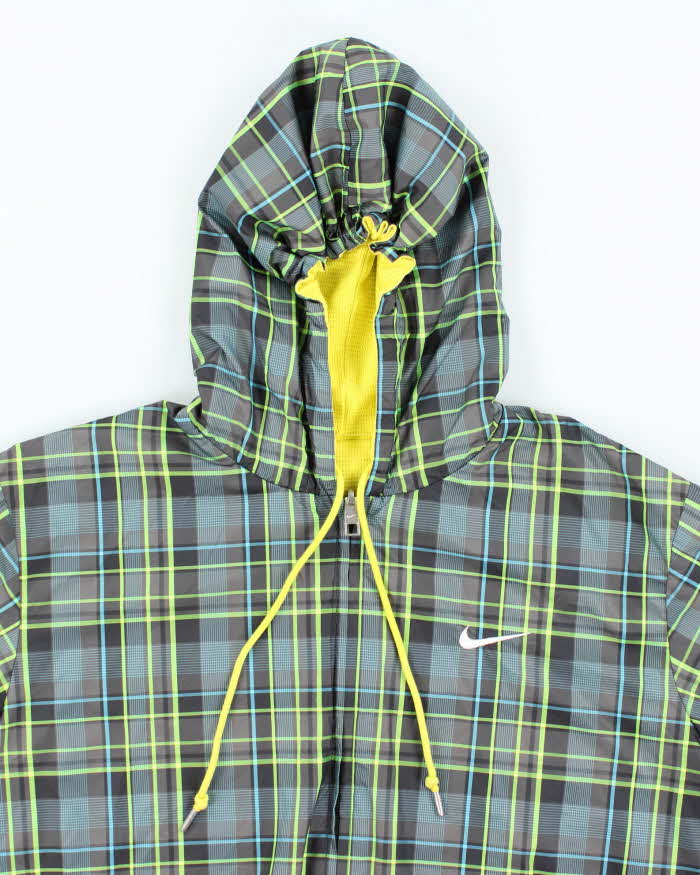 Vintage 2000s Nike Checked Reversible Waterproof Jacket - L