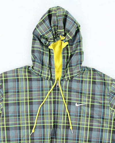 Vintage 2000s Nike Checked Reversible Waterproof Jacket - L