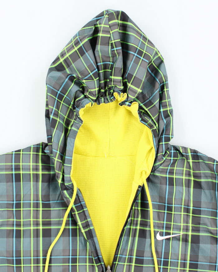 Vintage 2000s Nike Checked Reversible Waterproof Jacket - L