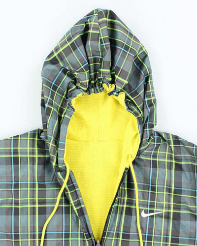 Vintage 2000s Nike Checked Reversible Waterproof Jacket - L