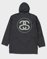 Vintage Stussy Hooded Long Waterproof Jacket - XL