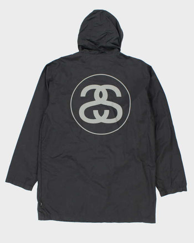 Vintage Stussy Hooded Long Waterproof Jacket - XL