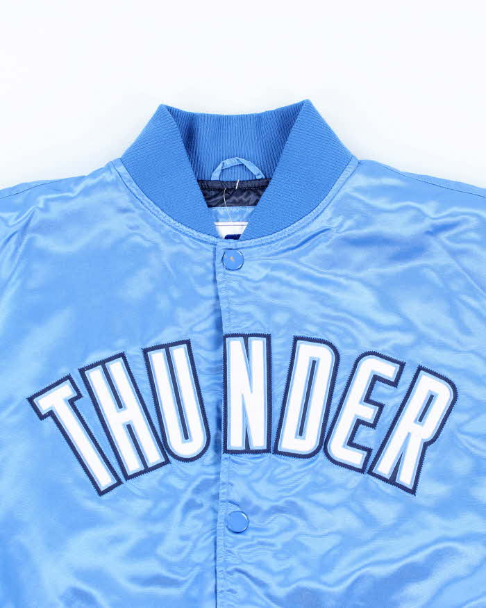 Vintage Starter Oklahoma City Thunder Satin Bomber Jacket  - L