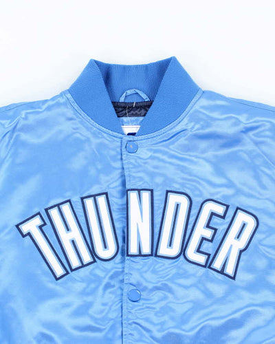Vintage Starter Oklahoma City Thunder Satin Bomber Jacket  - L