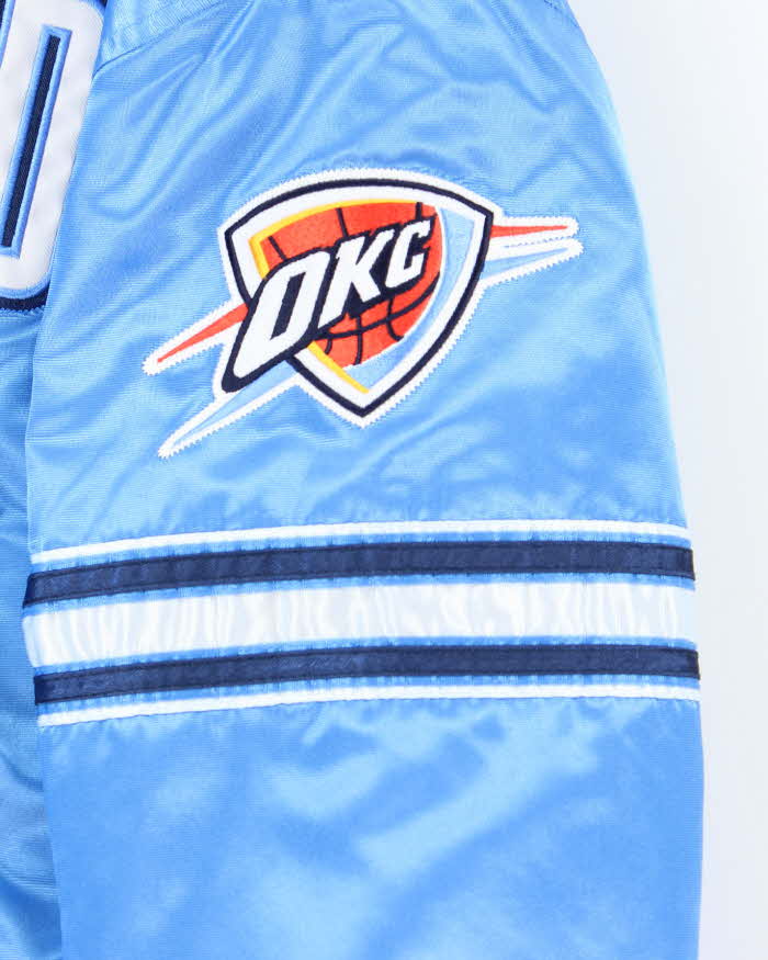 Vintage Starter Oklahoma City Thunder Satin Bomber Jacket  - L