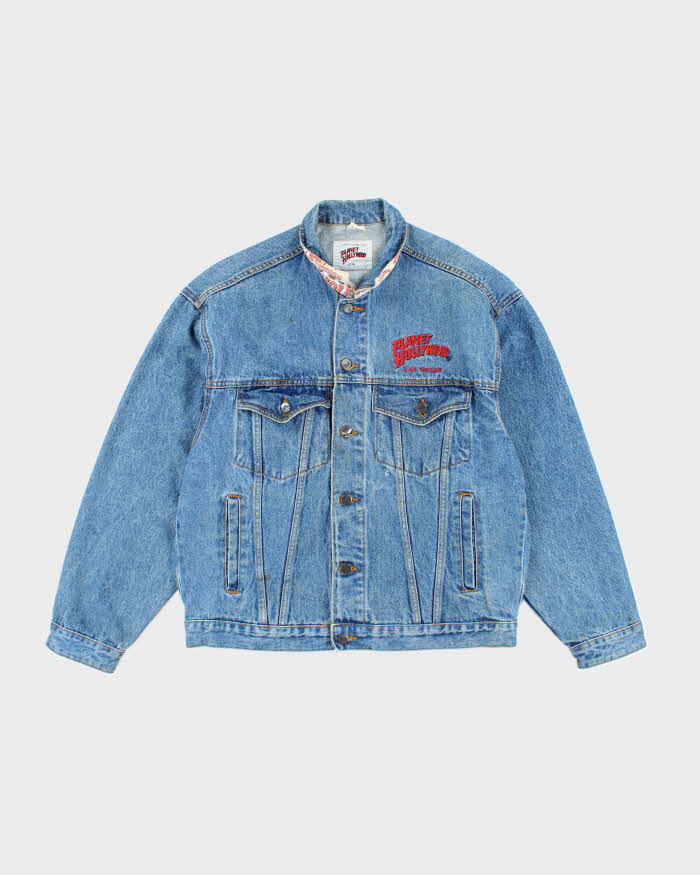 Vintage 90's Planet Hollywood Heavyweight Embroidered Denim Jacket - L