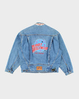 Vintage 90's Planet Hollywood Heavyweight Embroidered Denim Jacket - L
