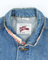 Vintage 90's Planet Hollywood Heavyweight Embroidered Denim Jacket - L