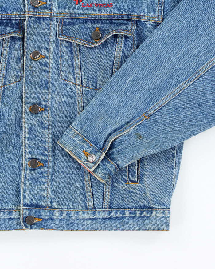 Vintage 90's Planet Hollywood Heavyweight Embroidered Denim Jacket - L