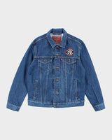 Vintage Levi's Toronto Raptors NBA Embroidered Denim Jacket - L