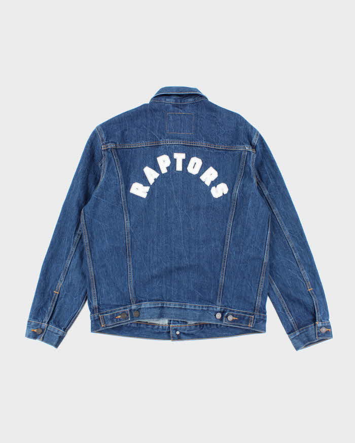 Vintage Levi's Toronto Raptors NBA Embroidered Denim Jacket - L