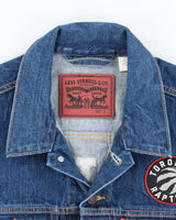 Vintage Levi's Toronto Raptors NBA Embroidered Denim Jacket - L