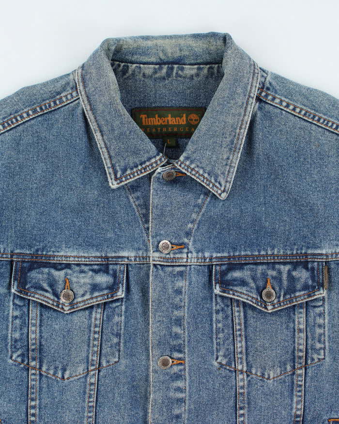 Vintage 2000's Timberland Heavyweight Dark Wash Denim Jacket - L
