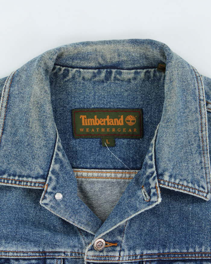 Vintage 2000's Timberland Heavyweight Dark Wash Denim Jacket - L