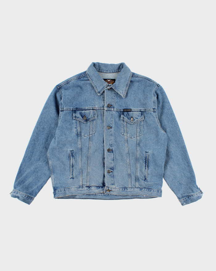 Vintage 90's Harley Davidson Oversized Medium Wash Denim Jacket - XL