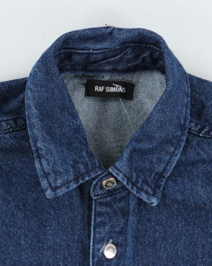 Vintage RAF Simons Dark Wash Button Up Denim Shirt - L