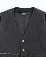Vintage Y2K DKNY Embroidered Logo Gilet - L