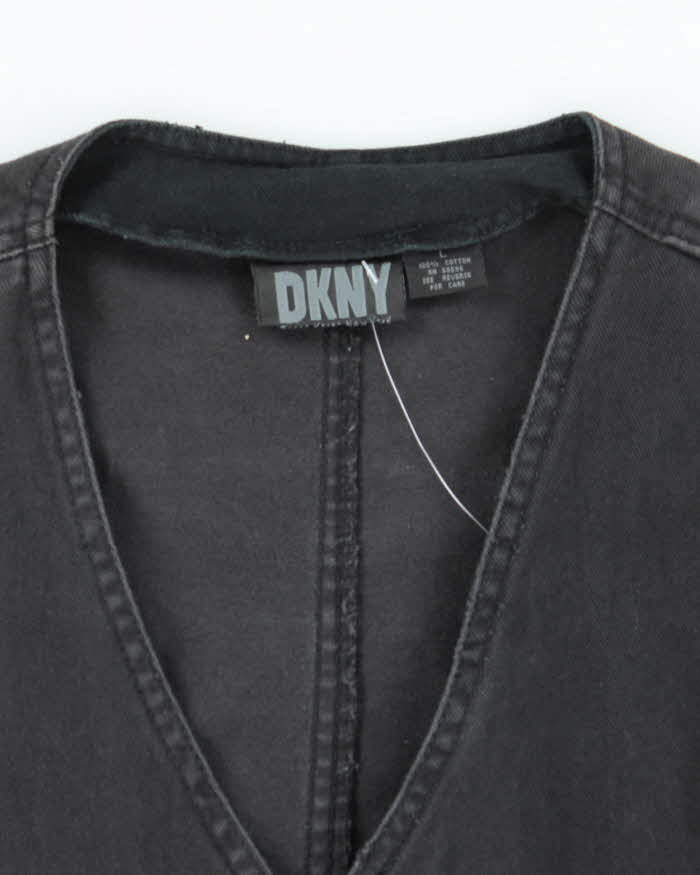 Vintage Y2K DKNY Embroidered Logo Gilet - L