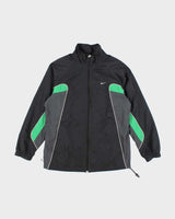 Nike Black and Green Windbreaker Jacket -M