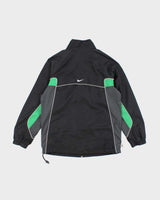 Nike Black and Green Windbreaker Jacket -M