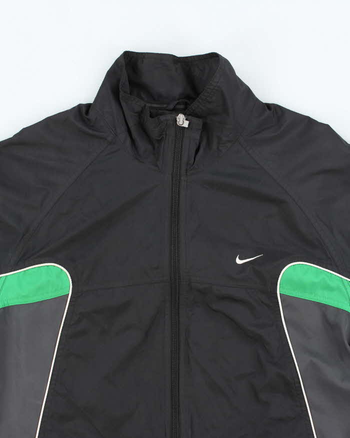 Nike Black and Green Windbreaker Jacket -M