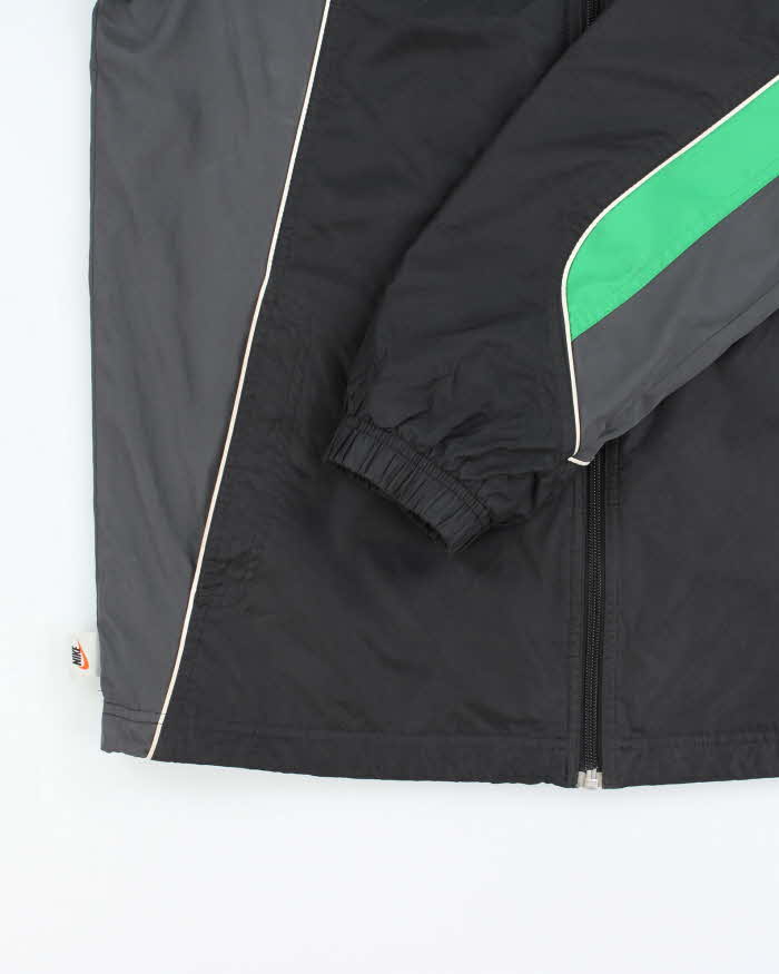 Nike Black and Green Windbreaker Jacket -M