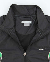 Nike Black and Green Windbreaker Jacket -M