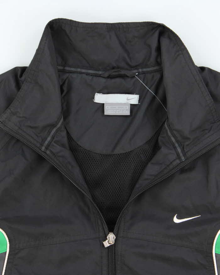 Nike Black and Green Windbreaker Jacket -M