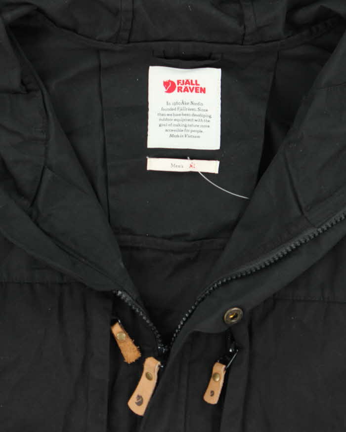 Vintage Fjall Raven Dry Waxed Hooded Anorak Jacket - XL