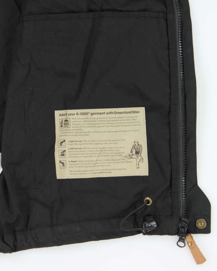 Vintage Fjall Raven Dry Waxed Hooded Anorak Jacket - XL