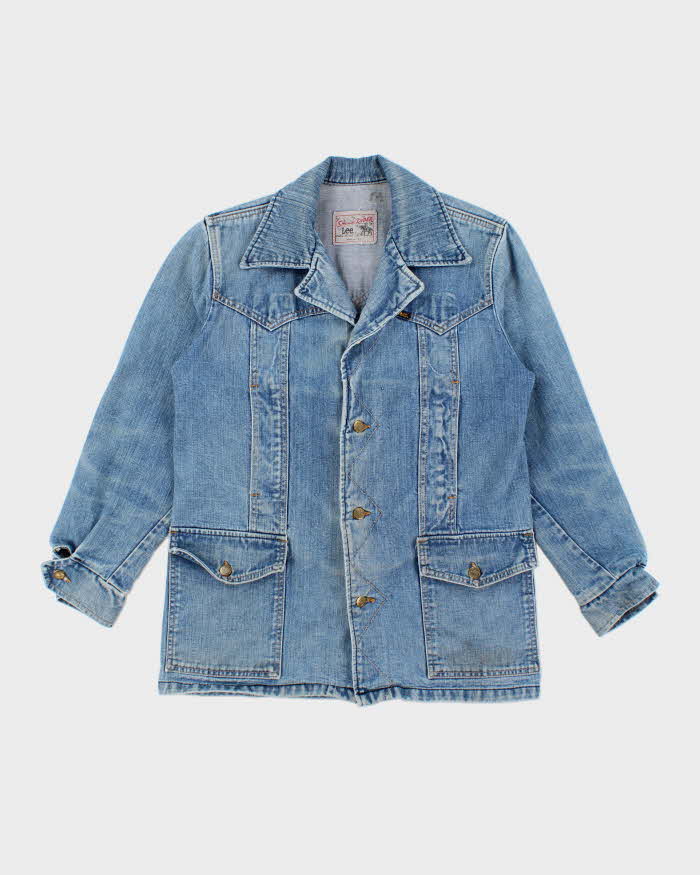 Vintage 70's Lee Strom Rider Heavyweight Medium Wash Denim Jacket - L
