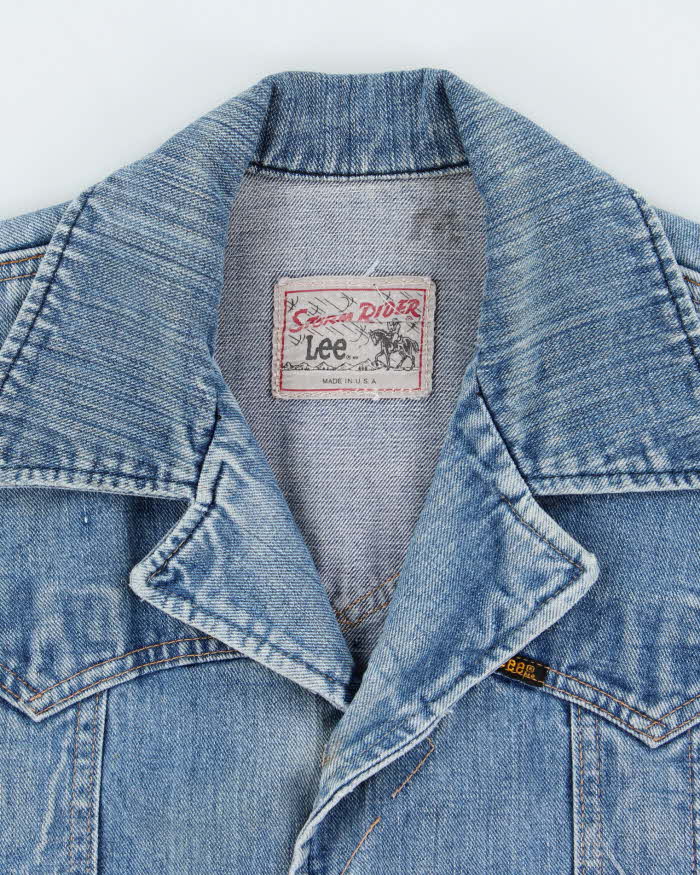 Vintage 70's Lee Strom Rider Heavyweight Medium Wash Denim Jacket - L