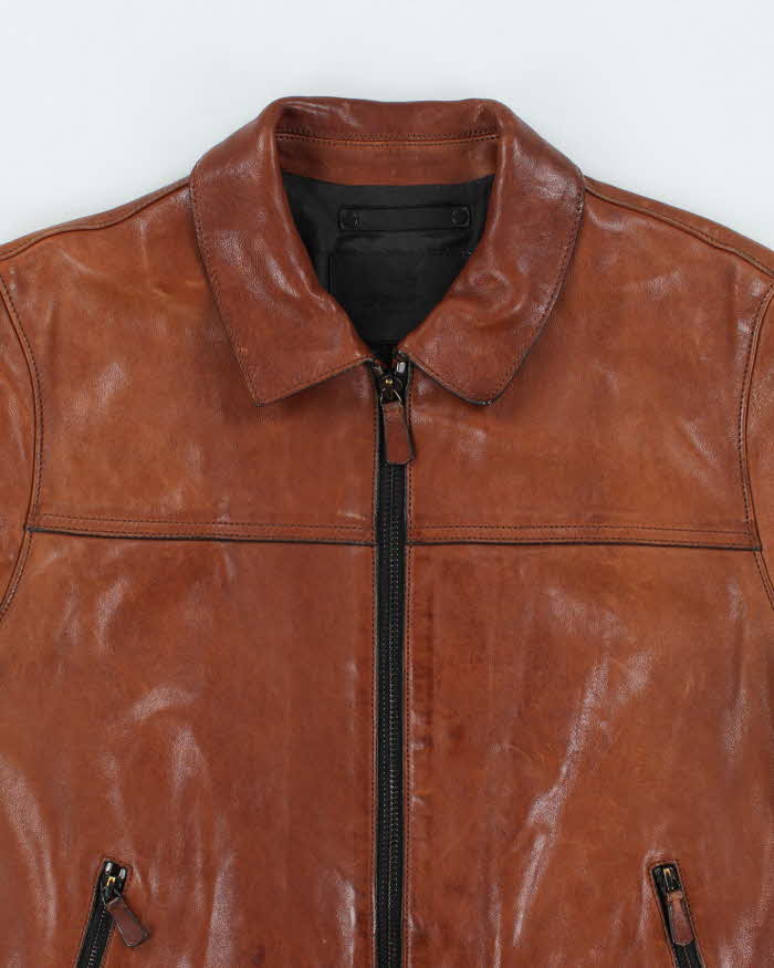 Coach Caramel Brown Leather Jacket - S