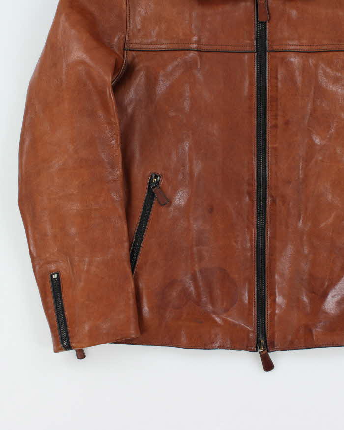 Coach Caramel Brown Leather Jacket - S